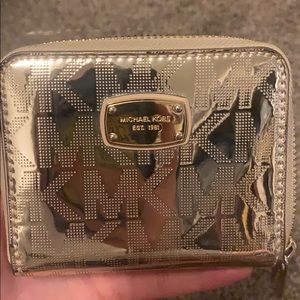 Gold Michael Kors Mini Wallet